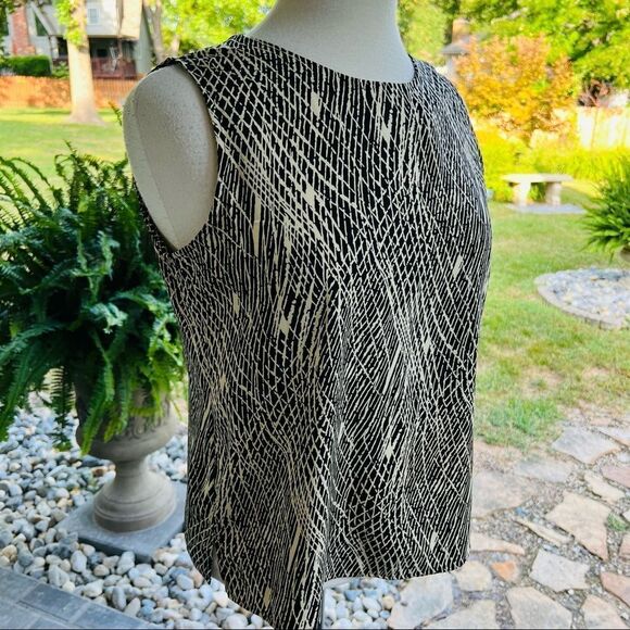 Tank Top Black & Cream Print size Medium - Picture 1 of 6